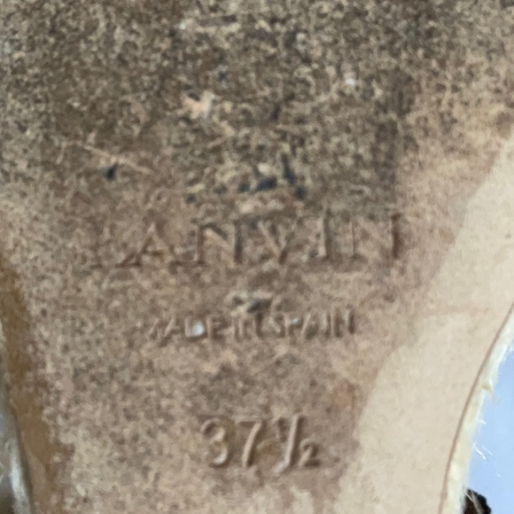 Lanvin Espadrille Wedge Sandals 37.5 - Picture 7 of 7